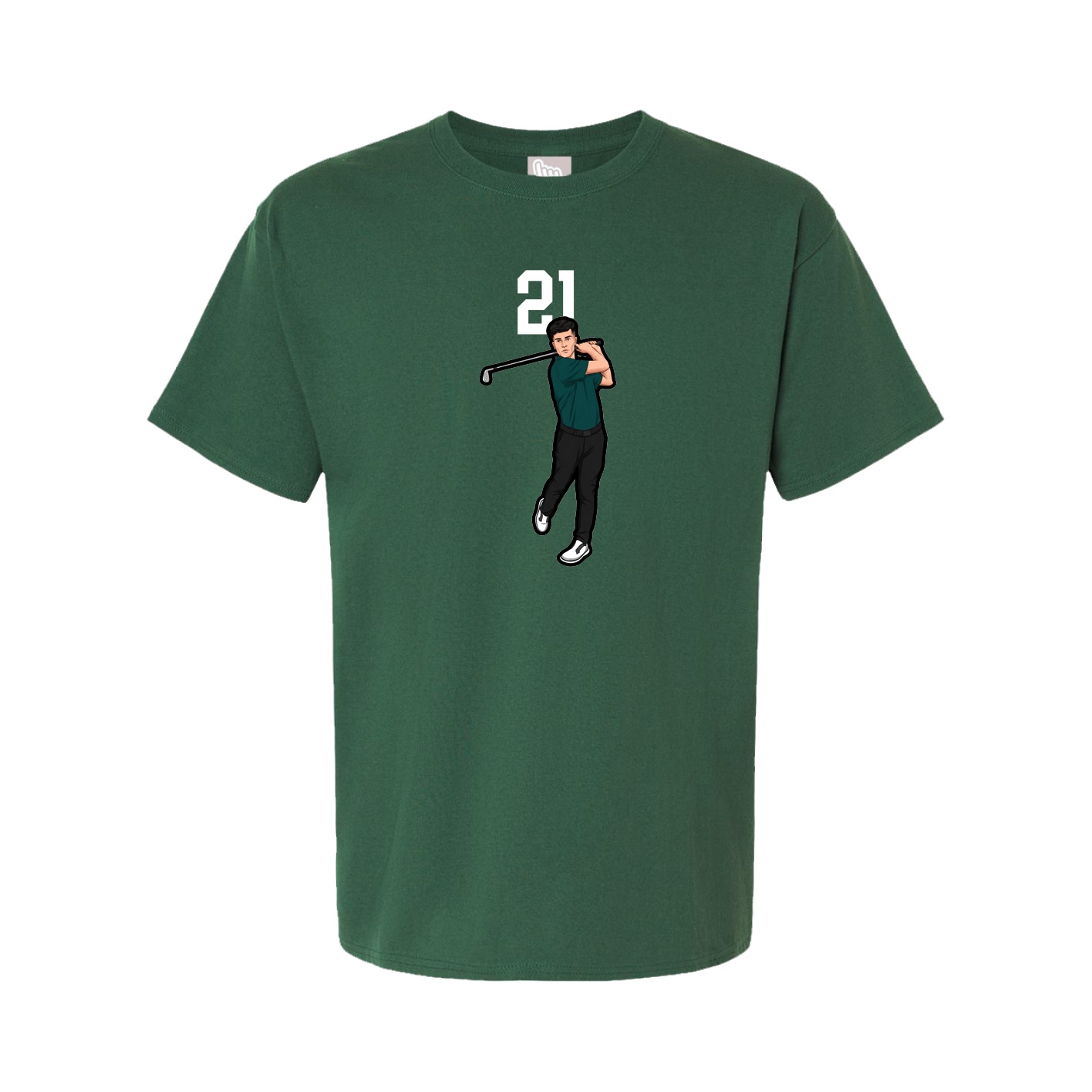 Youth Tee — Number Top in Green