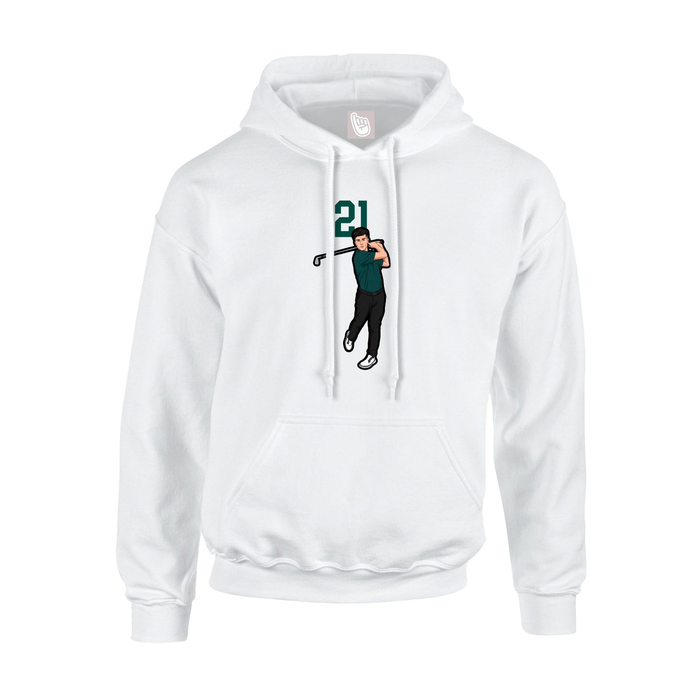 Hoodie — Number Top in White