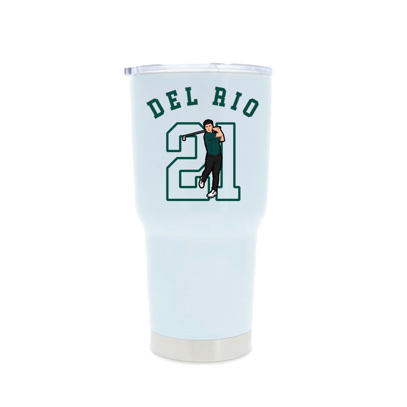 30oz Stainless Steel Tumbler — Shirsey Arch in White
