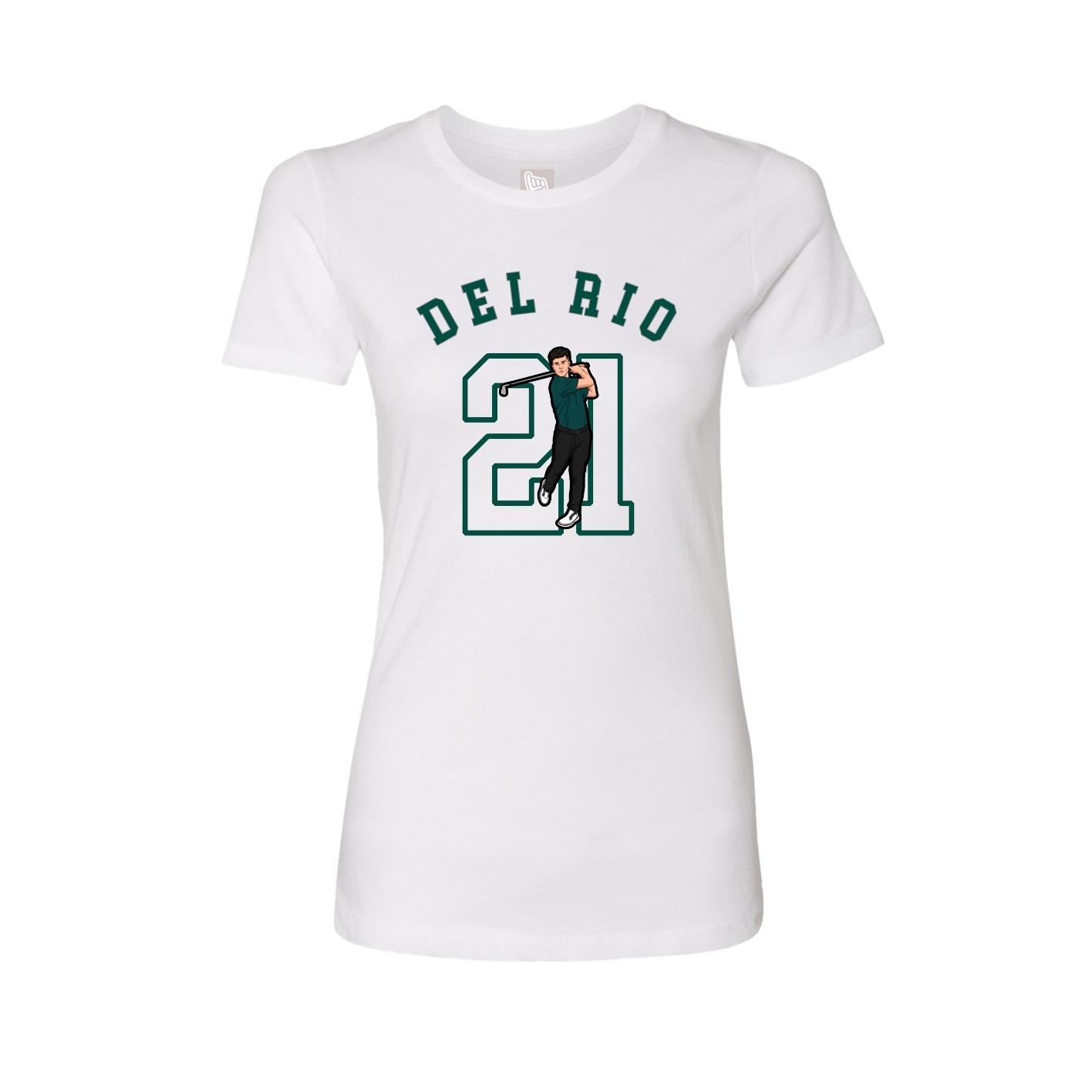 Fitted Women's Tee — Shirsey Arch in White