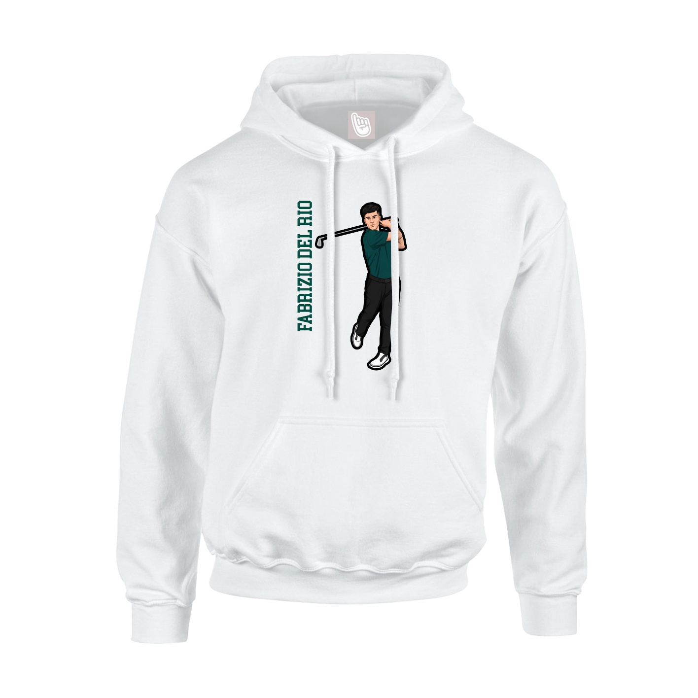 Youth Hoodie — Name Vertical in White