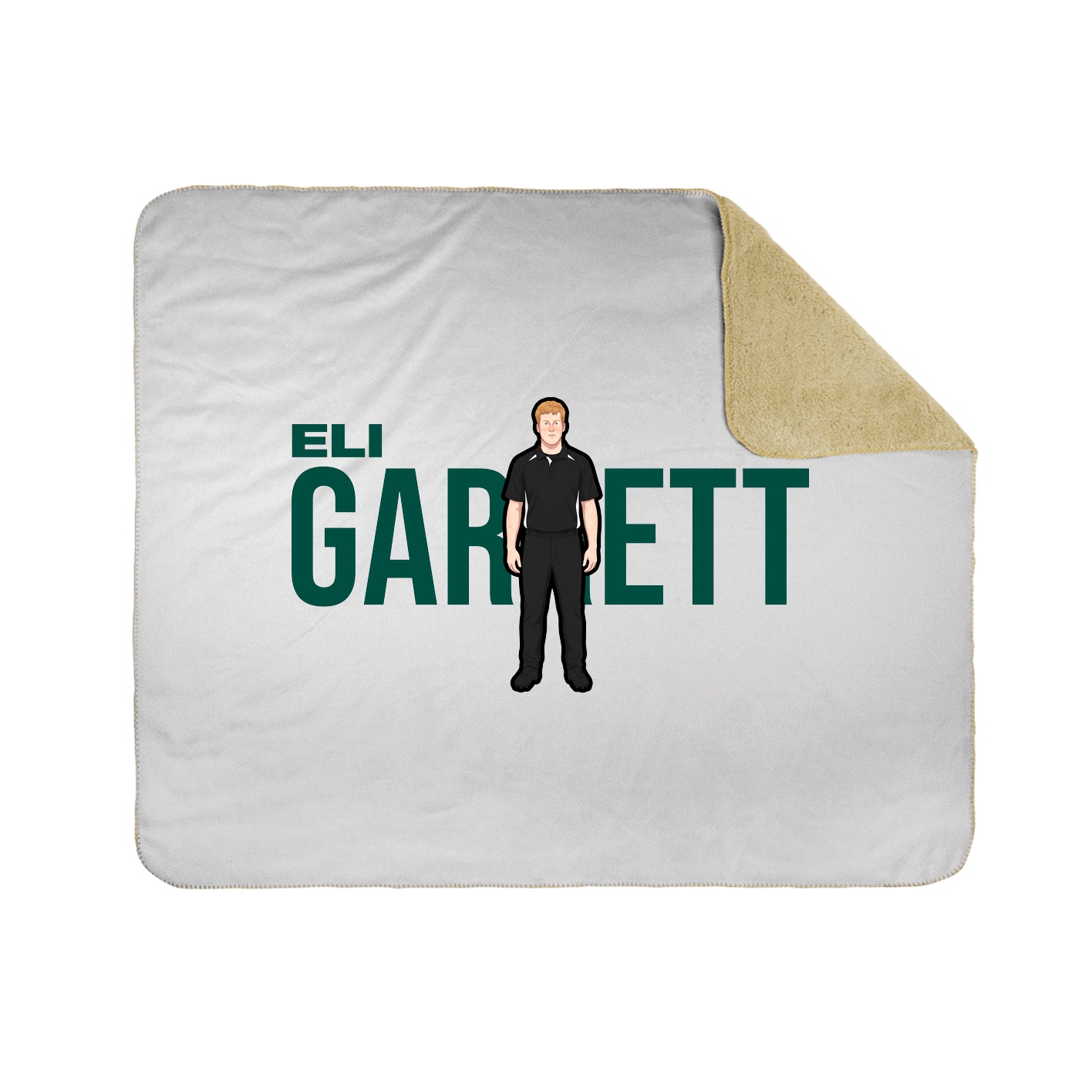 Throw Blanket — Player Name in White