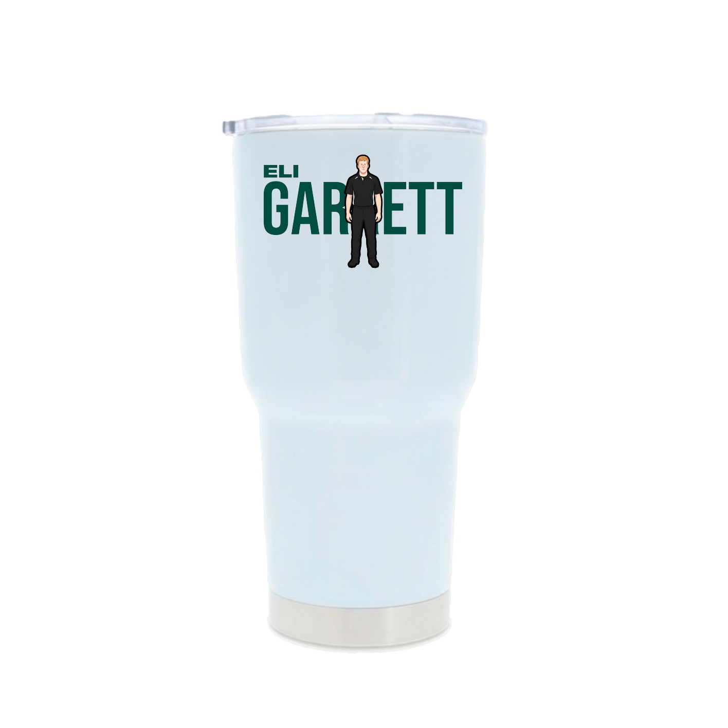 30oz Stainless Steel Tumbler — Player Name in White