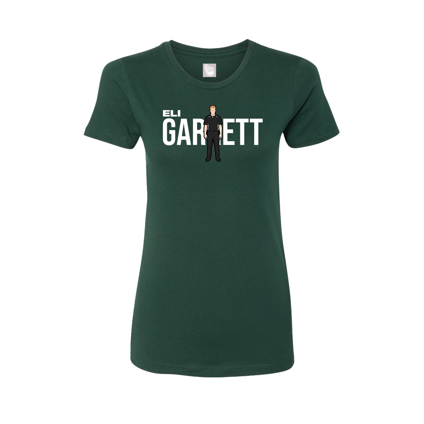 Fitted Women's Tee — Player Name in Green