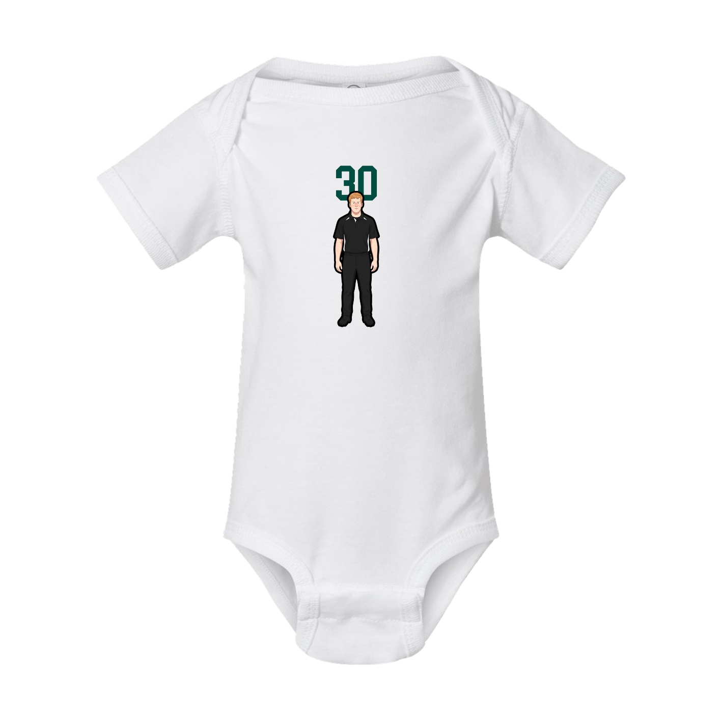 Baby Onesie — Number Top in White
