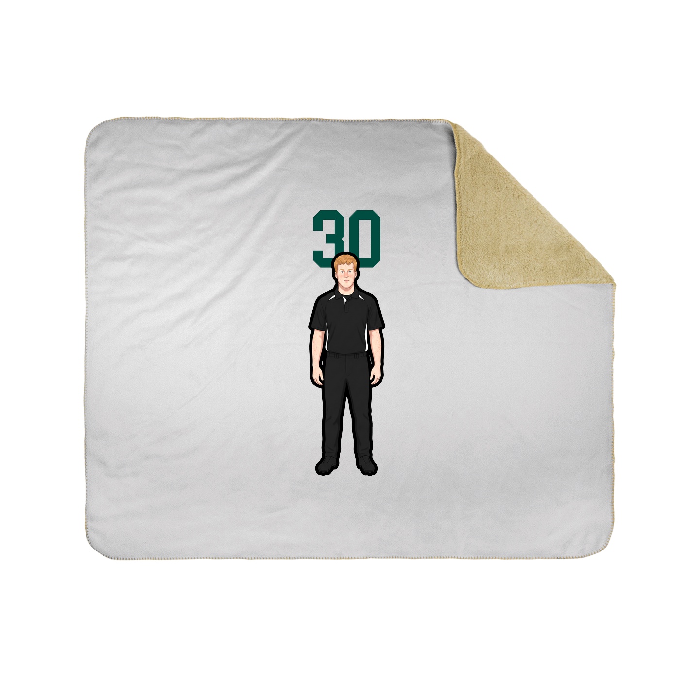 Throw Blanket — Number Top in White