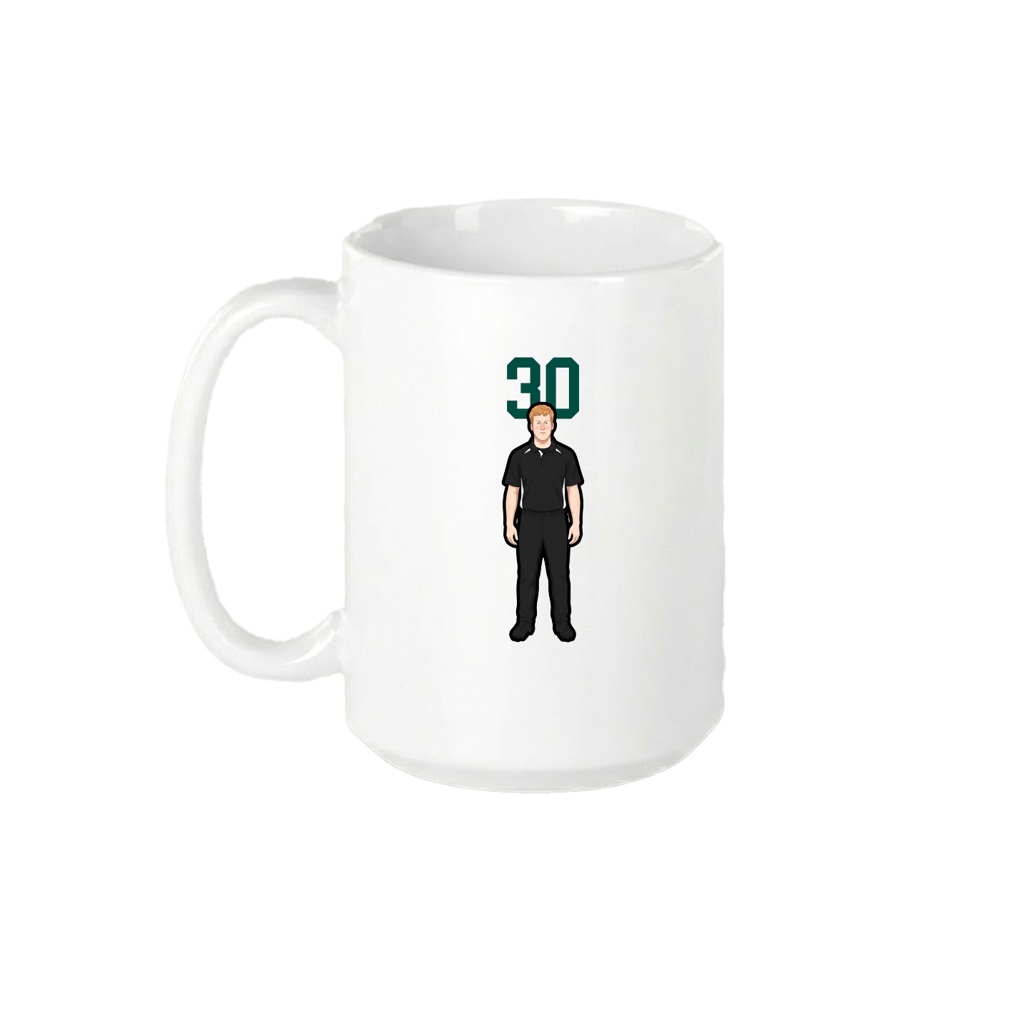 15oz Coffee Mug — Number Top in White