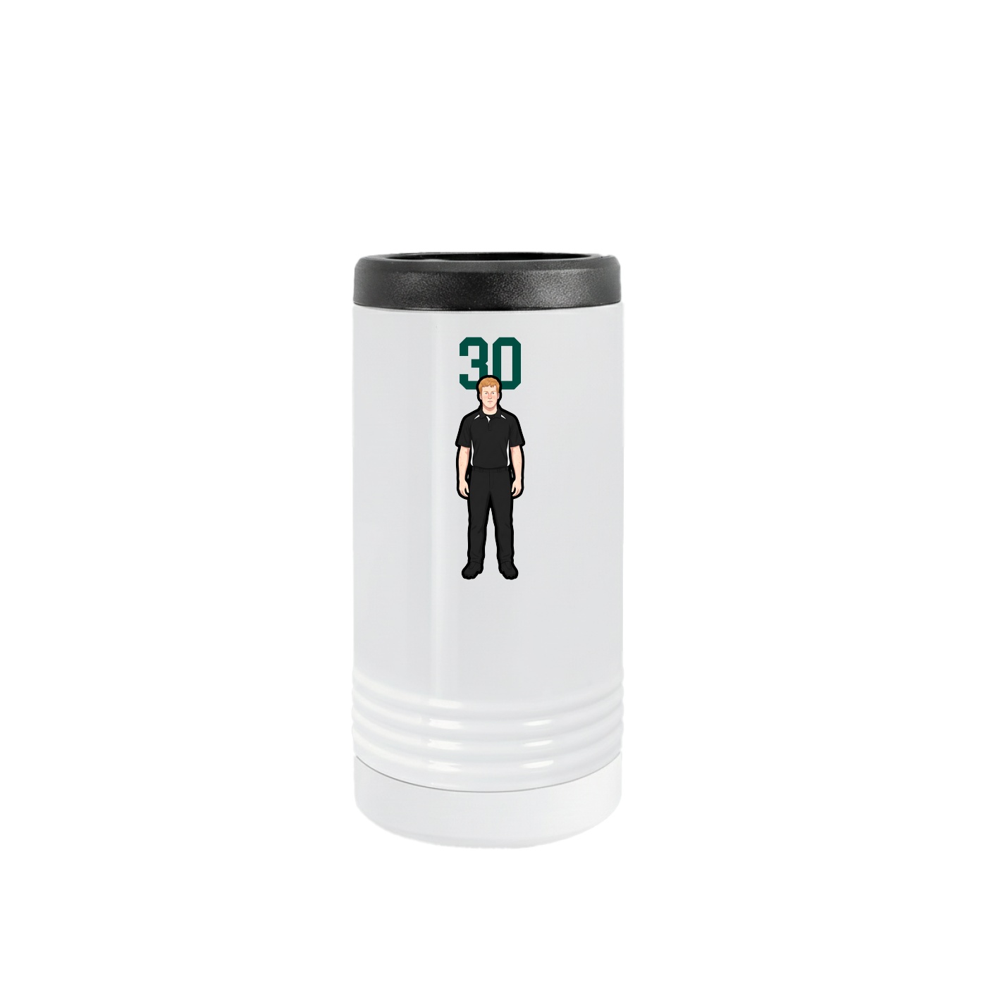 Slim Beverage Holder — Number Top in White