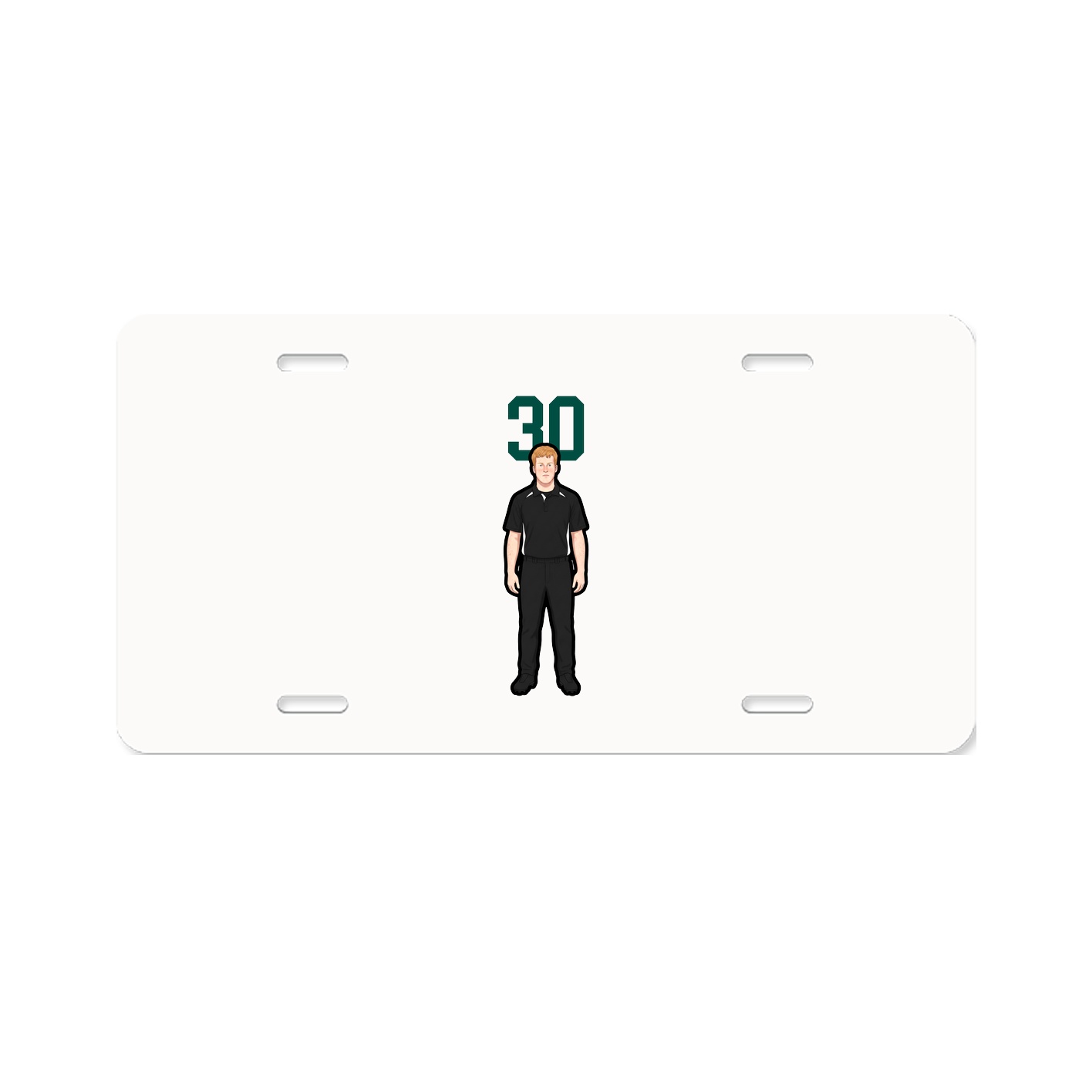 License Plate — Number Top in Classic
