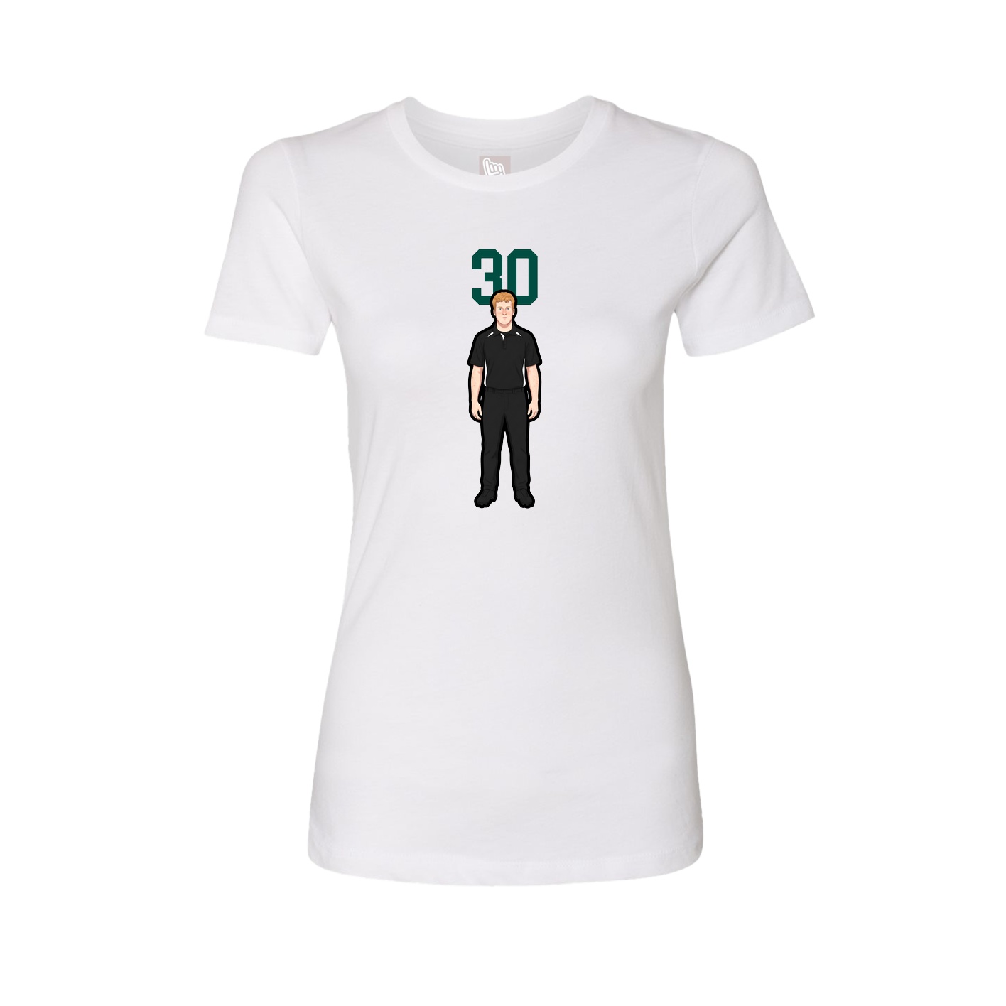 Fitted Women's Tee — Number Top in White