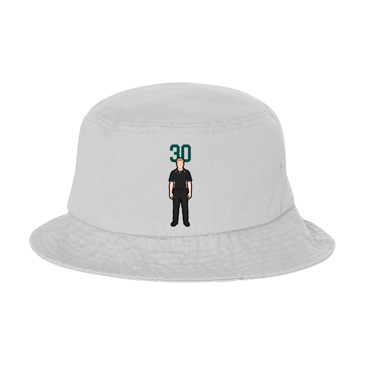Bucket Cap — Number Top in White