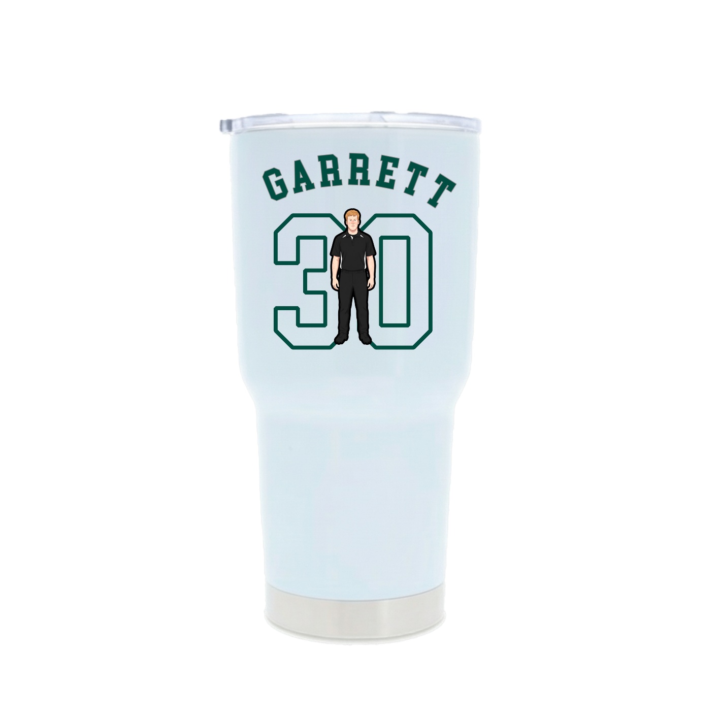 30oz Stainless Steel Tumbler — Shirsey Arch in White