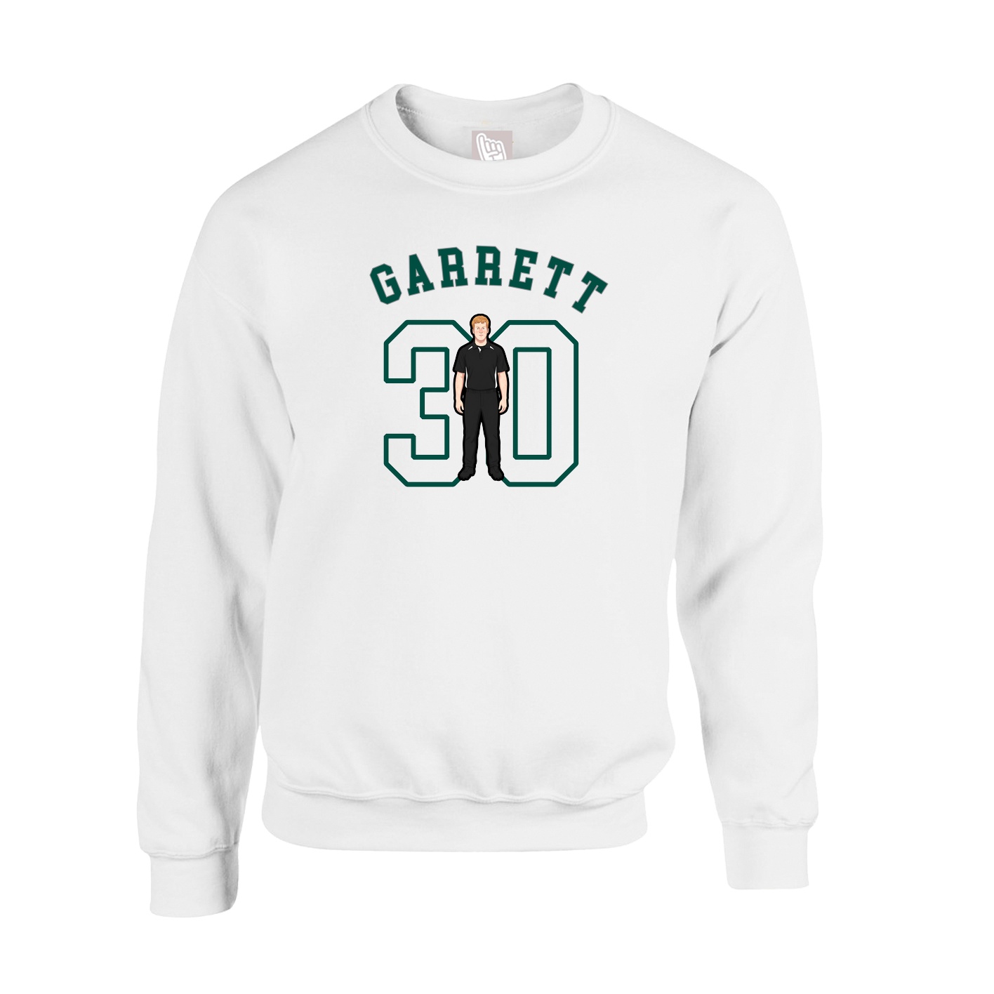 Fleece Crew — Shirsey Arch in White