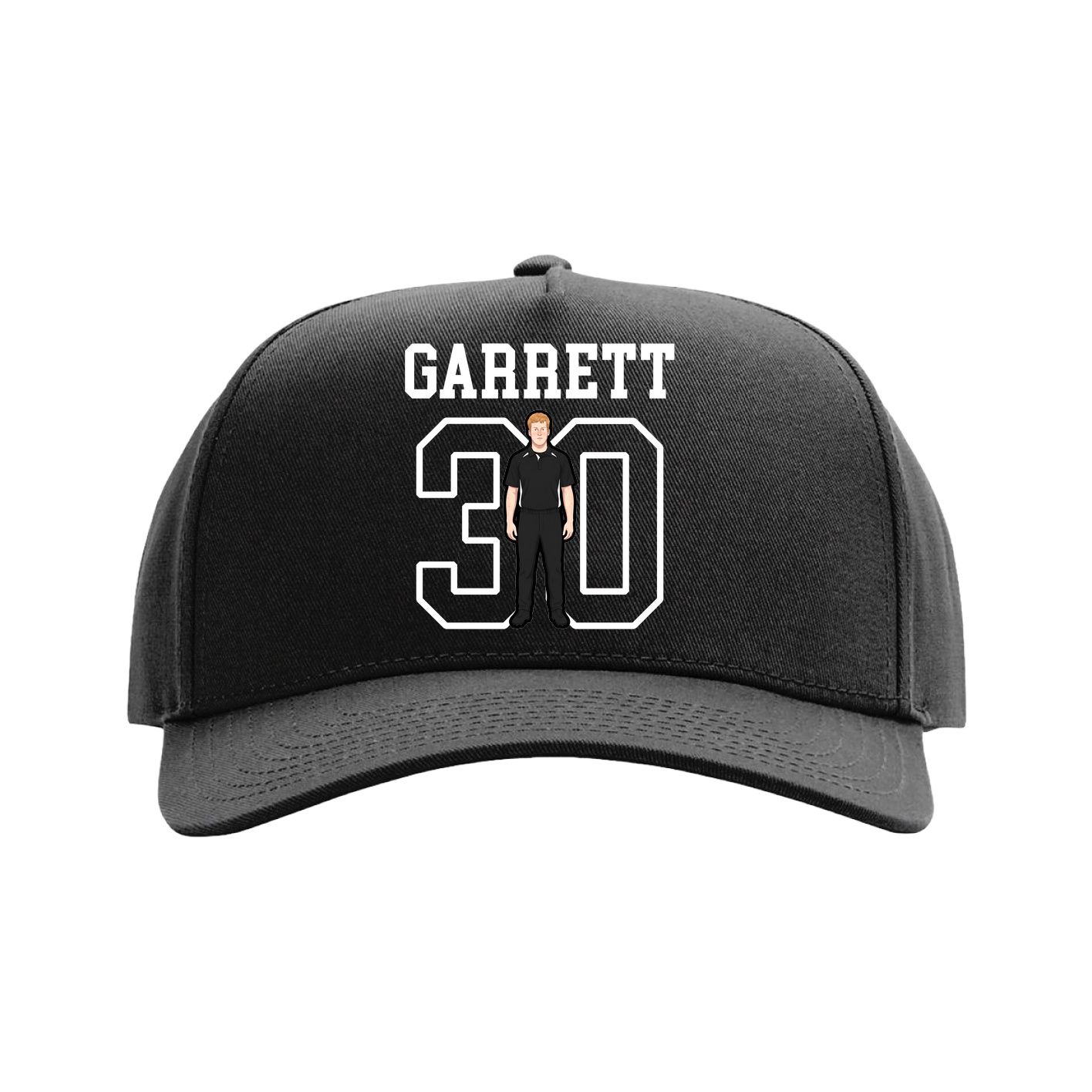 Full Fabric Five-Panel Champ Cap — Shirsey in Black