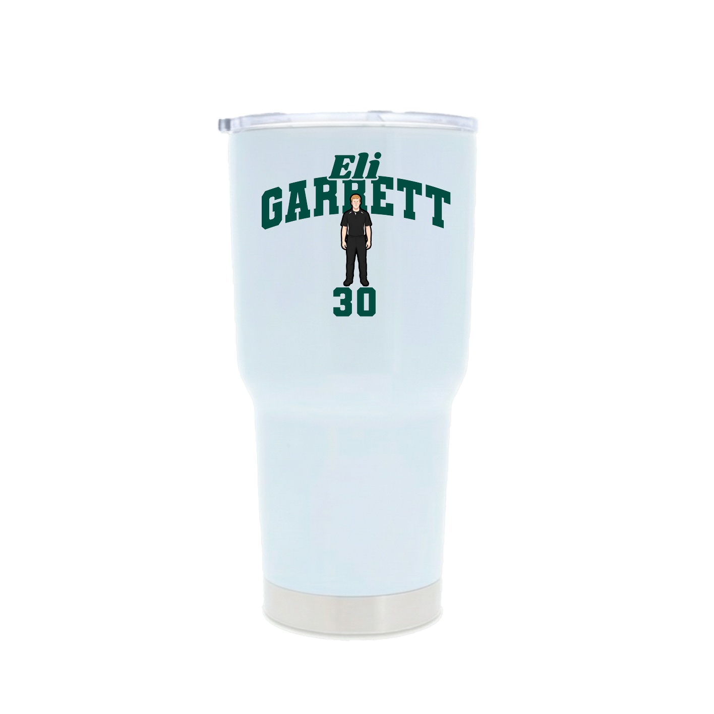30oz Stainless Steel Tumbler — Signature Arch in White