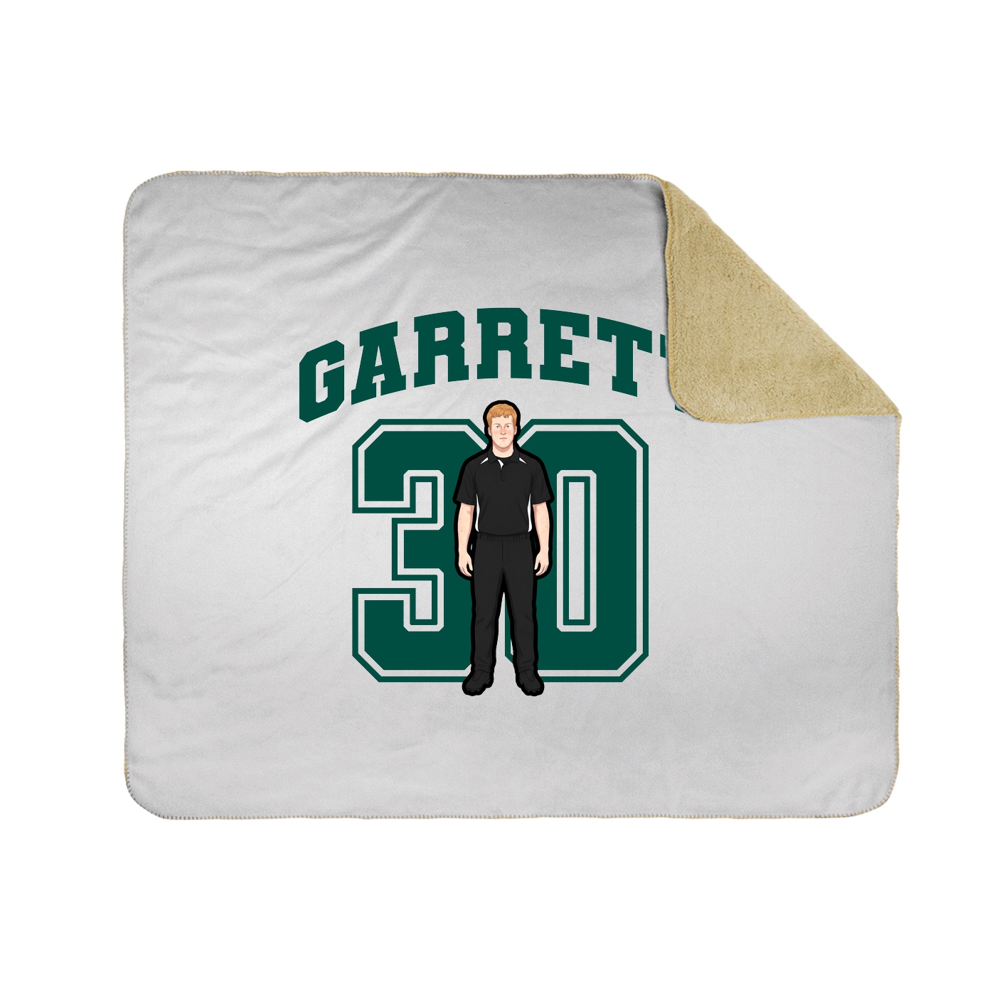 Throw Blanket — Number in White