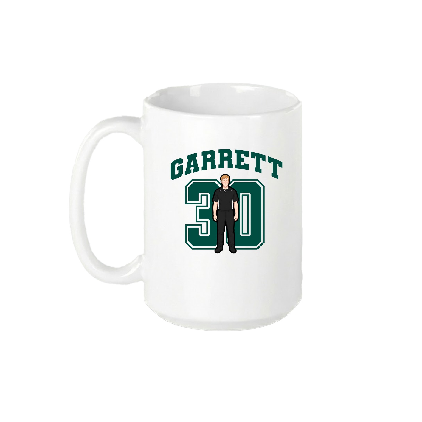 15oz Coffee Mug — Number in White