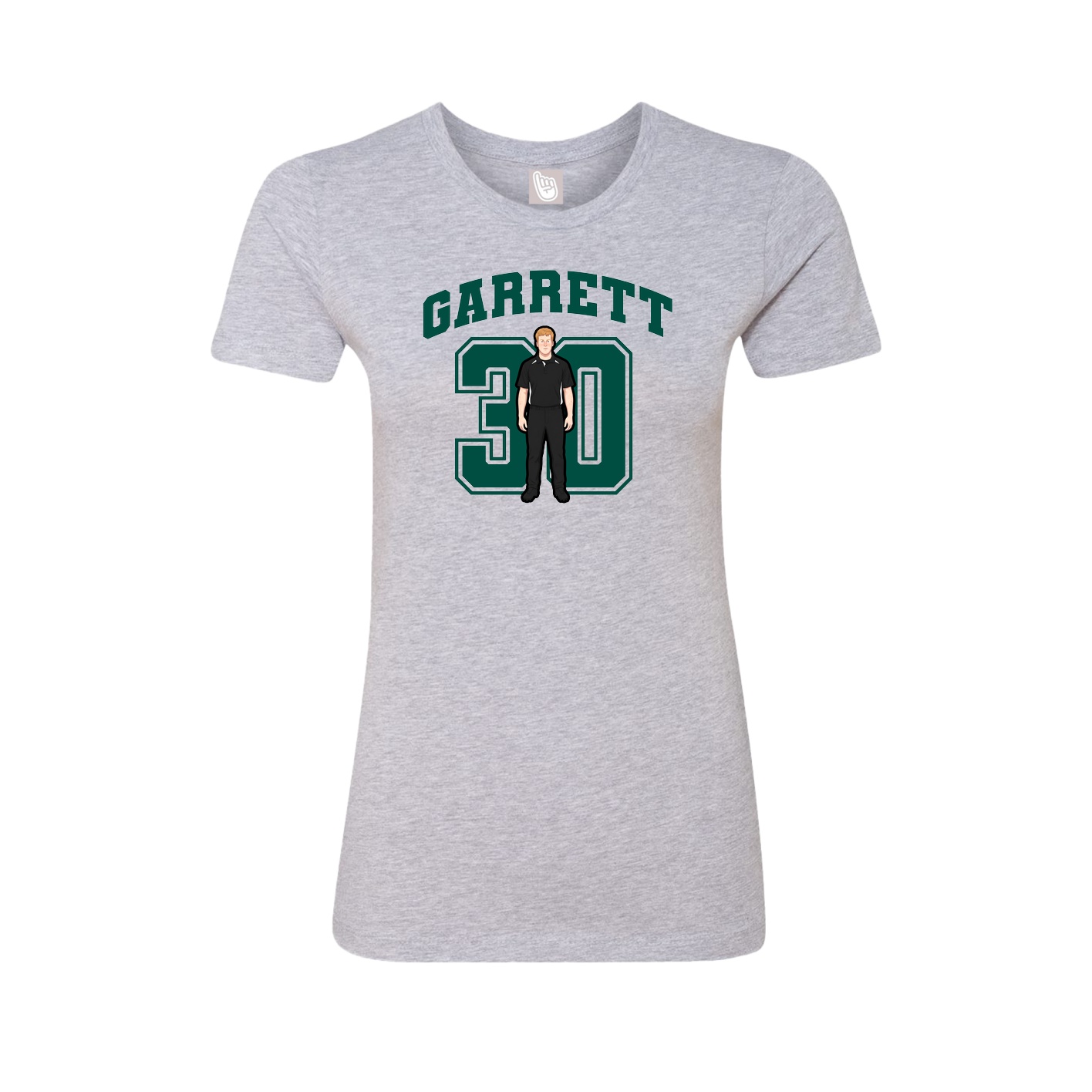 Fitted Women's Tee — Number in Grey