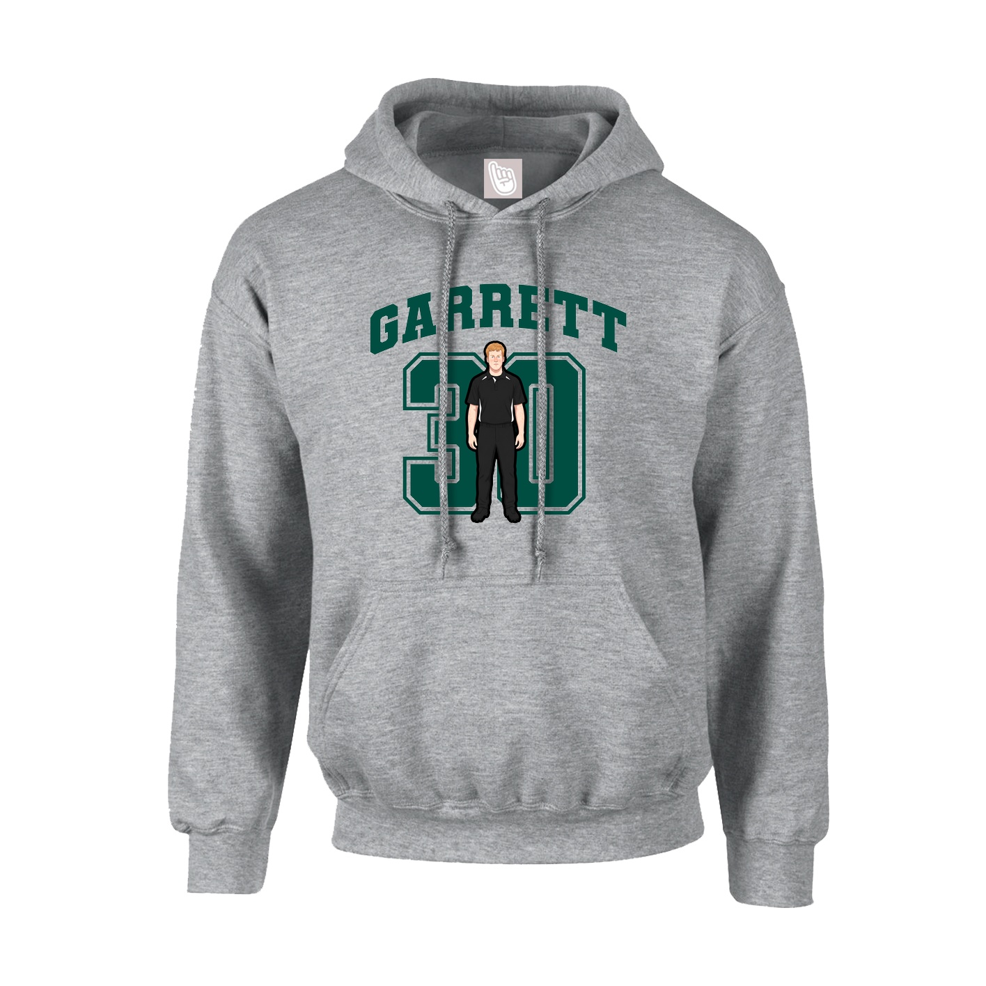 Hoodie — Number in Grey