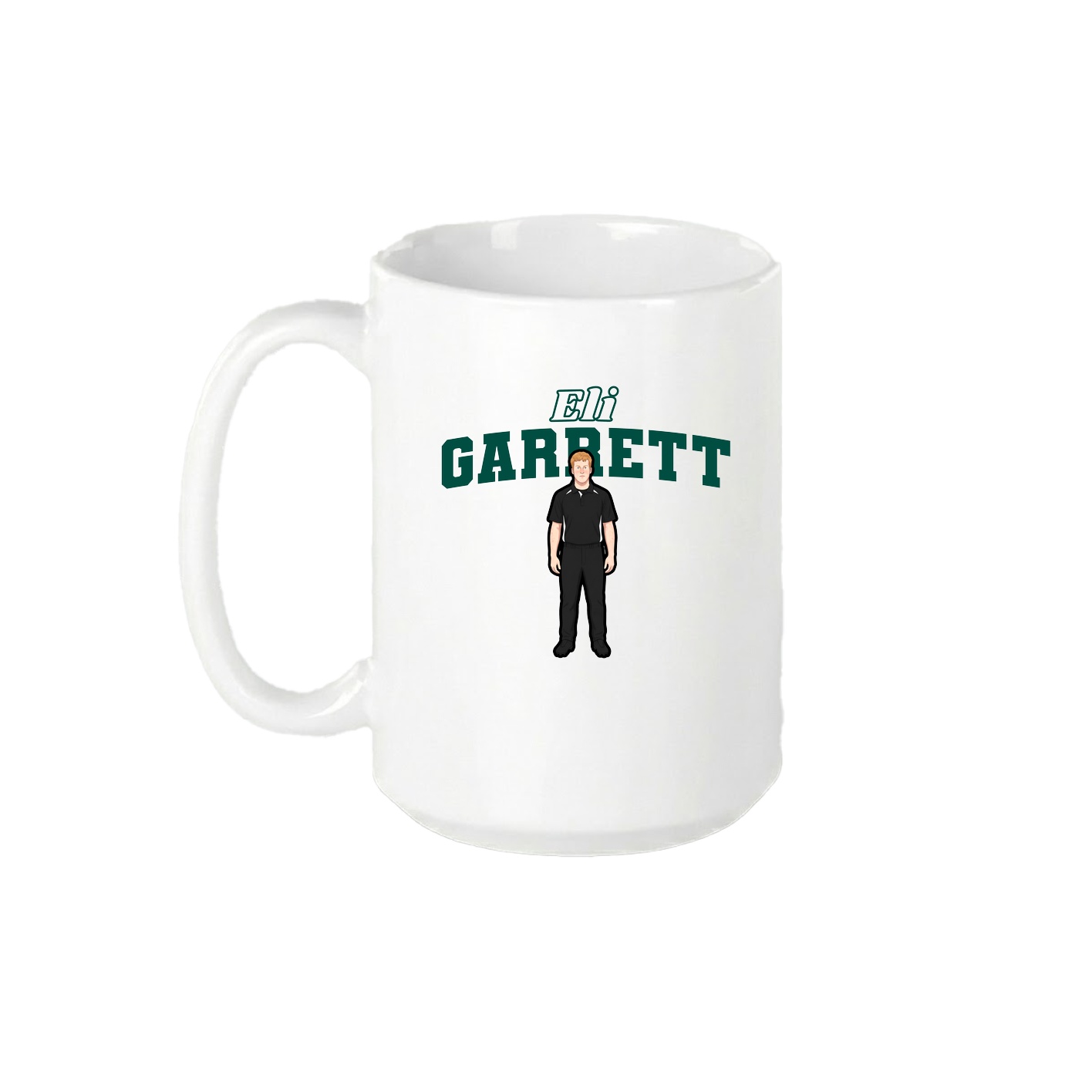 15oz Coffee Mug — Name Arch in White