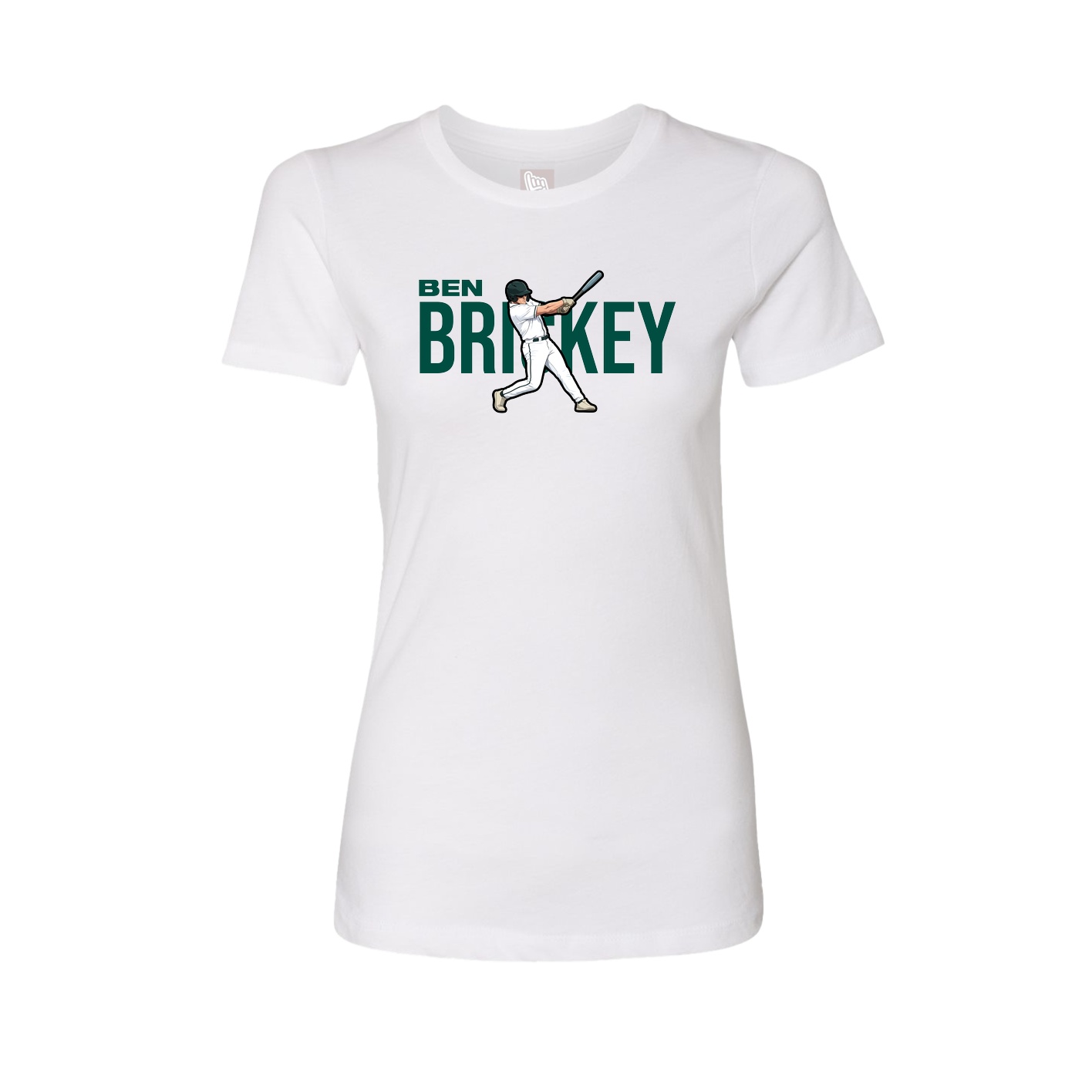 Fitted Women's Tee — Player Name in White