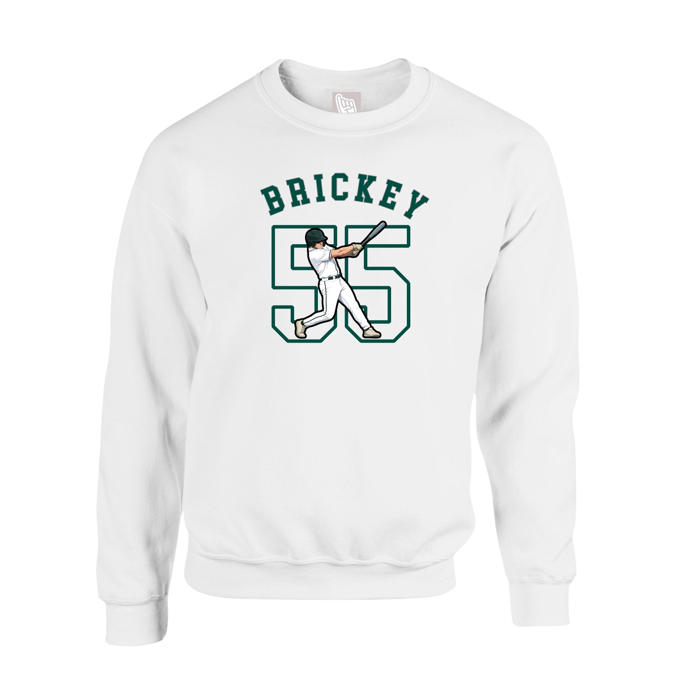 Fleece Crew — Shirsey Arch in White