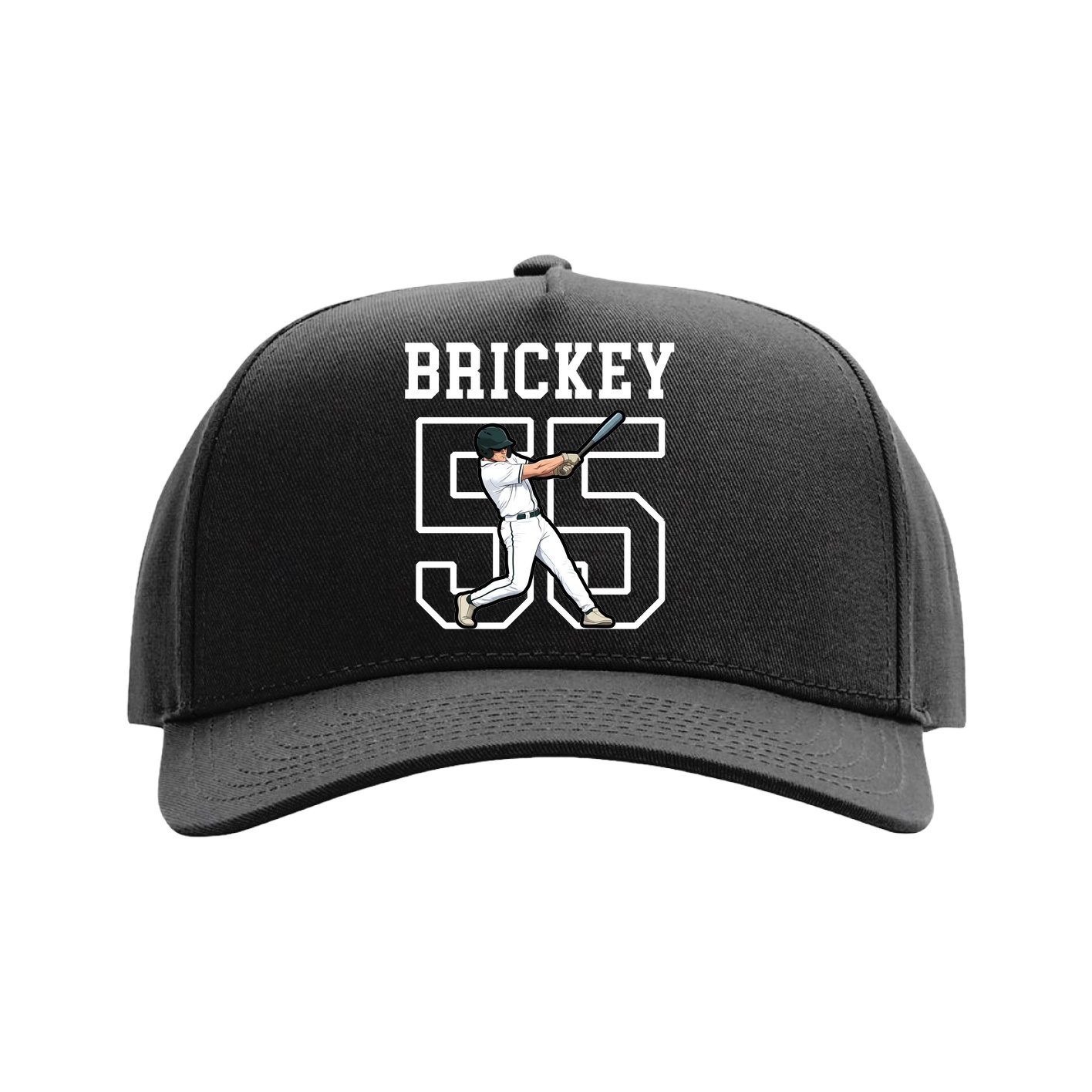 Full Fabric Five-Panel Champ Cap — Shirsey in Black