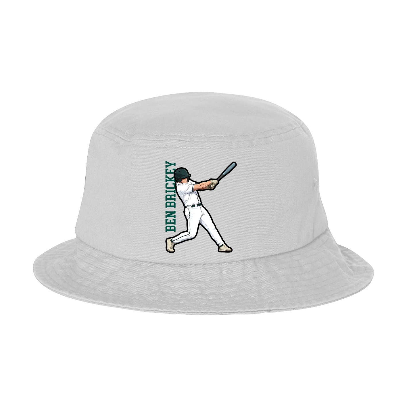 Bucket Cap — Name Vertical in White