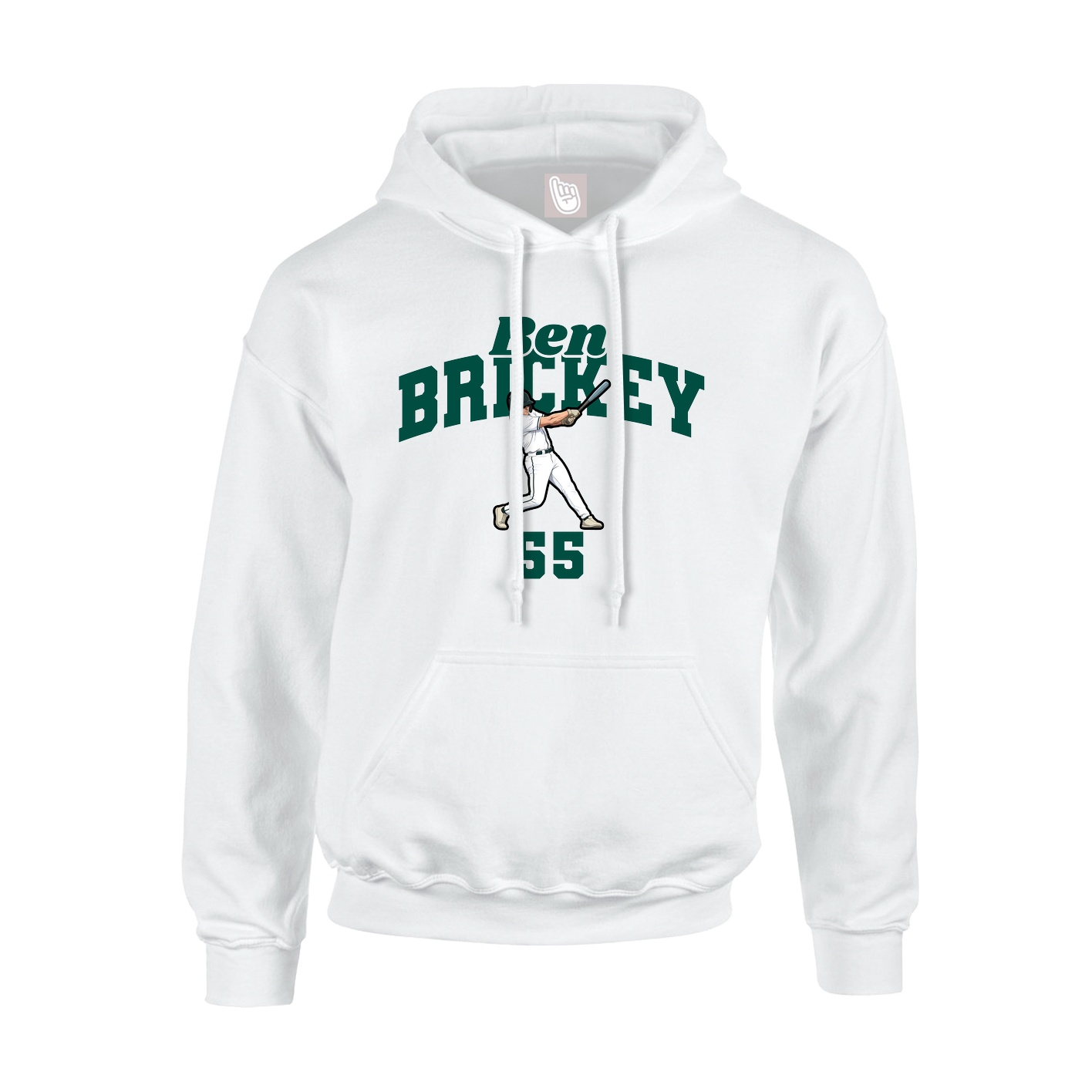 Youth Hoodie — Signature Arch in White