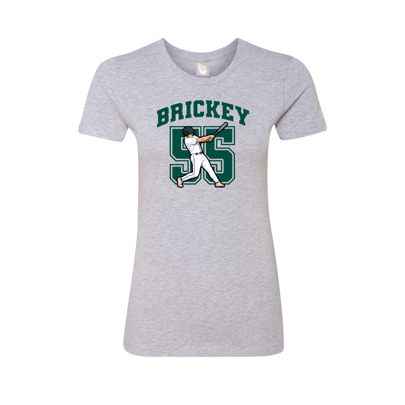 Fitted Women's Tee — Number in Grey