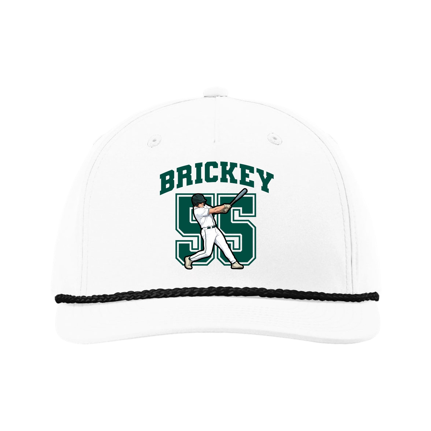 Five-Panel Classic Rope Cap — Number in White