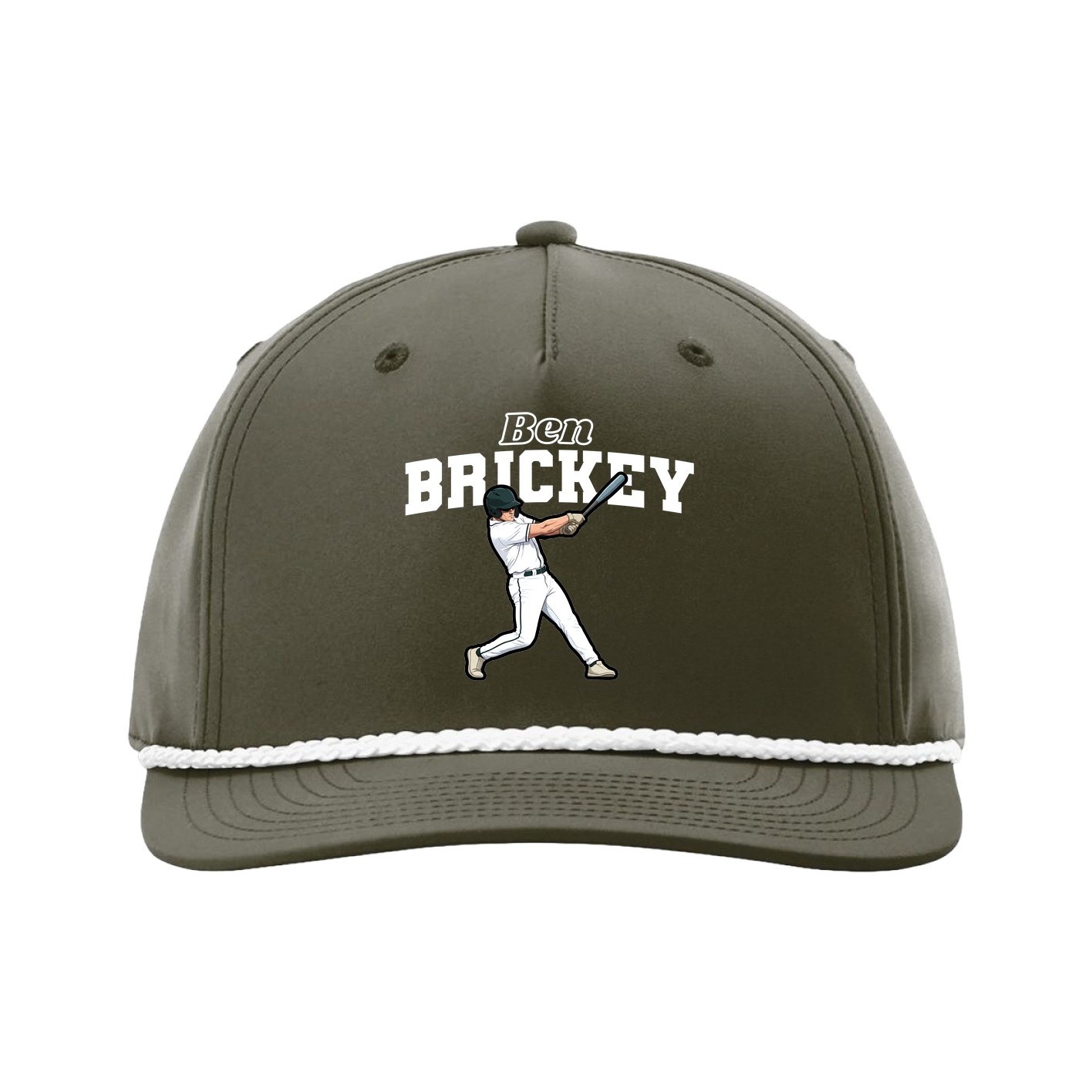 Five-Panel Classic Rope Cap — Name Arch in Green