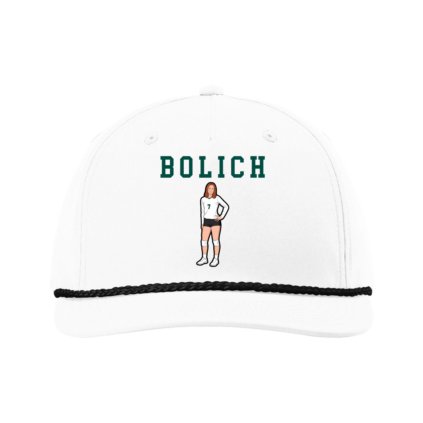 Five-Panel Classic Rope Cap — Shirsey in White