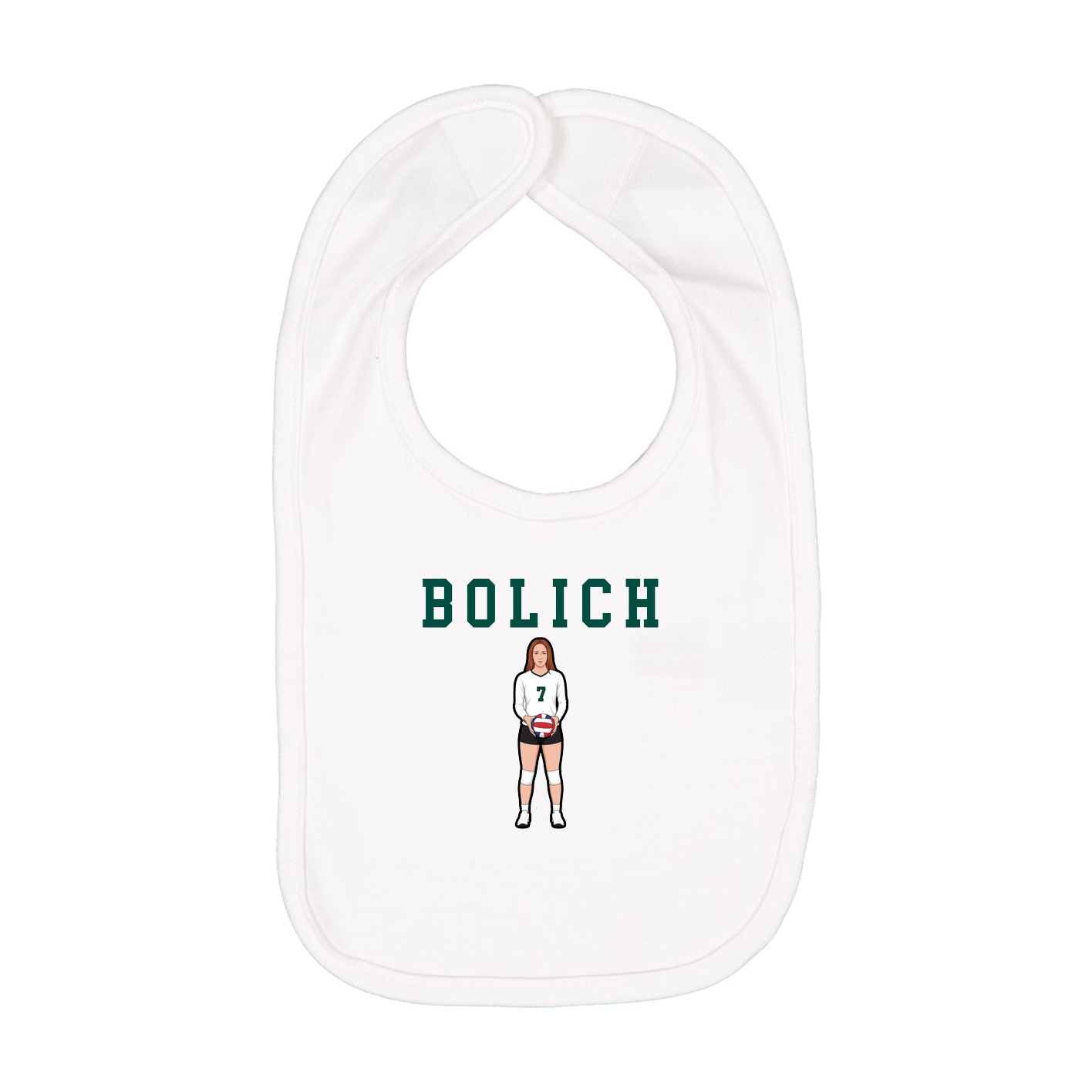 Infant Bib — Shirsey in White