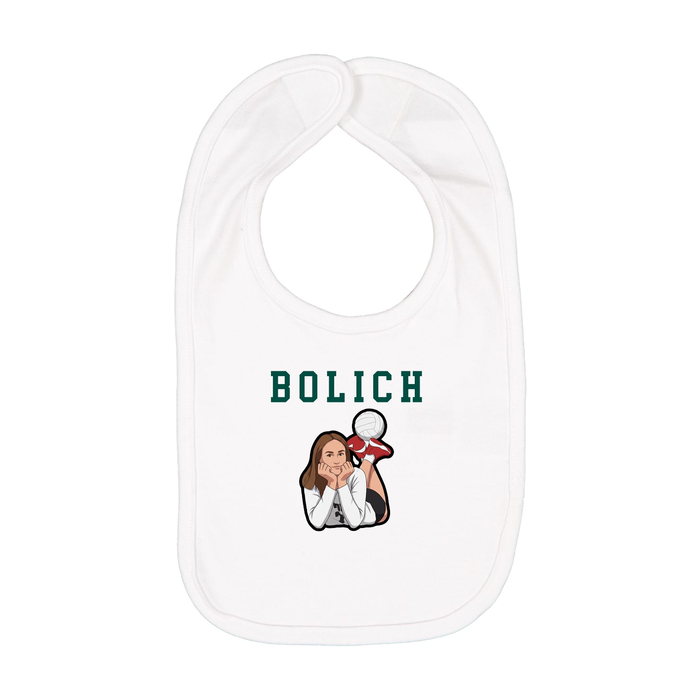 Infant Bib — Shirsey in White