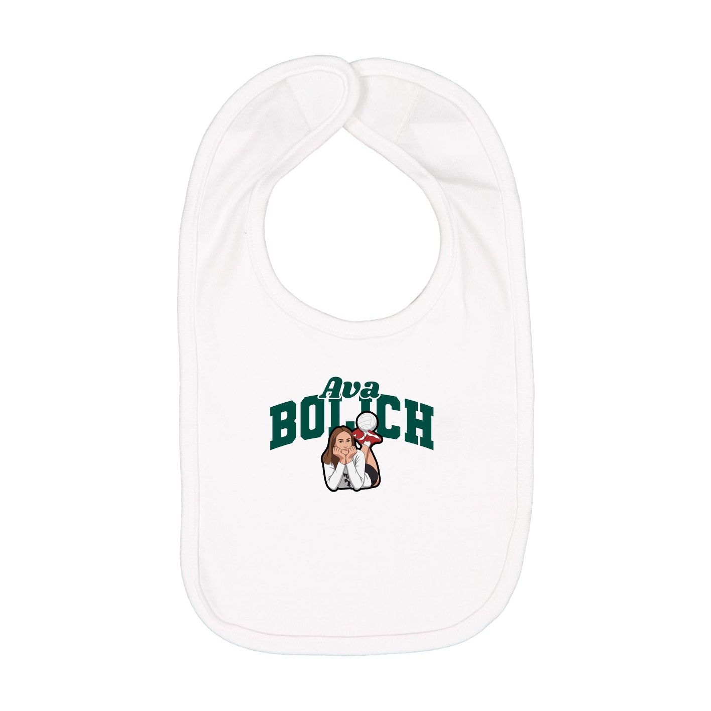 Infant Bib — Signature Arch in White
