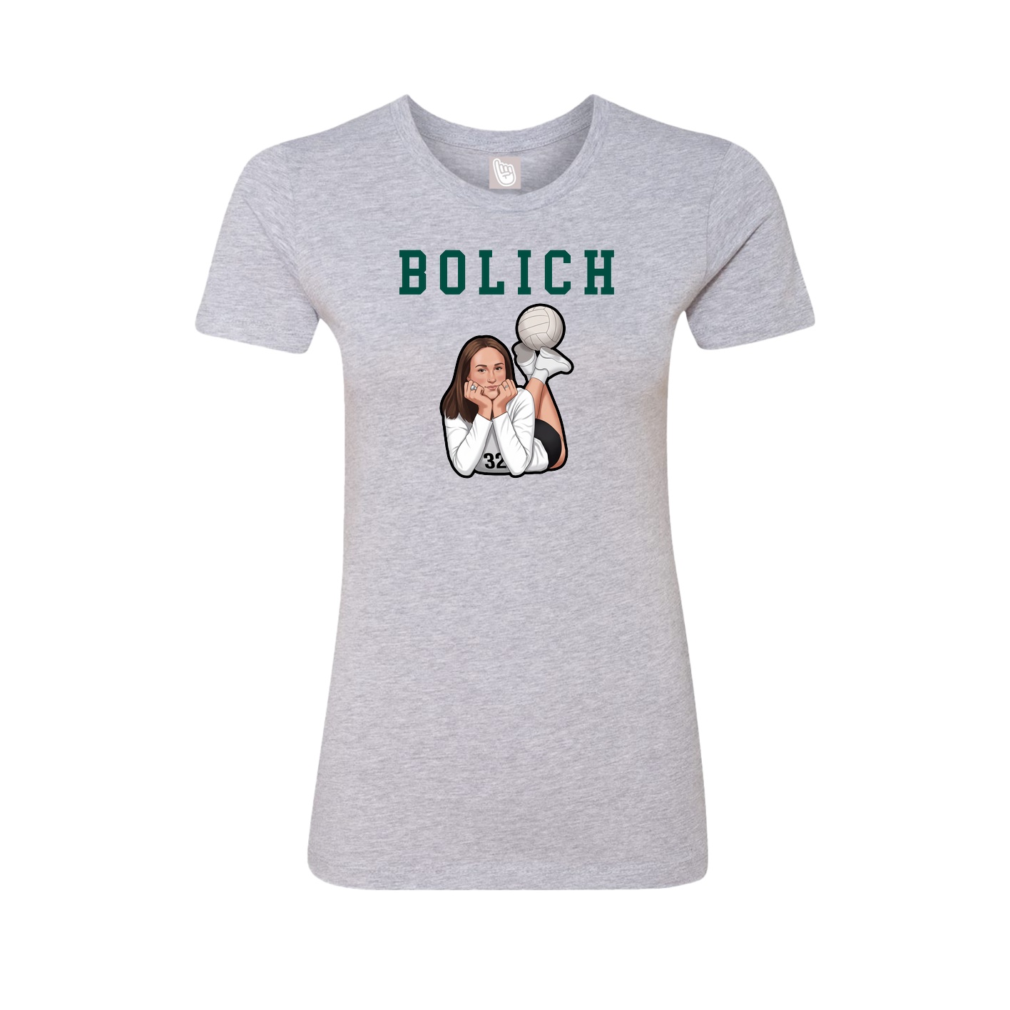 Fitted Women's Tee — Shirsey in Grey