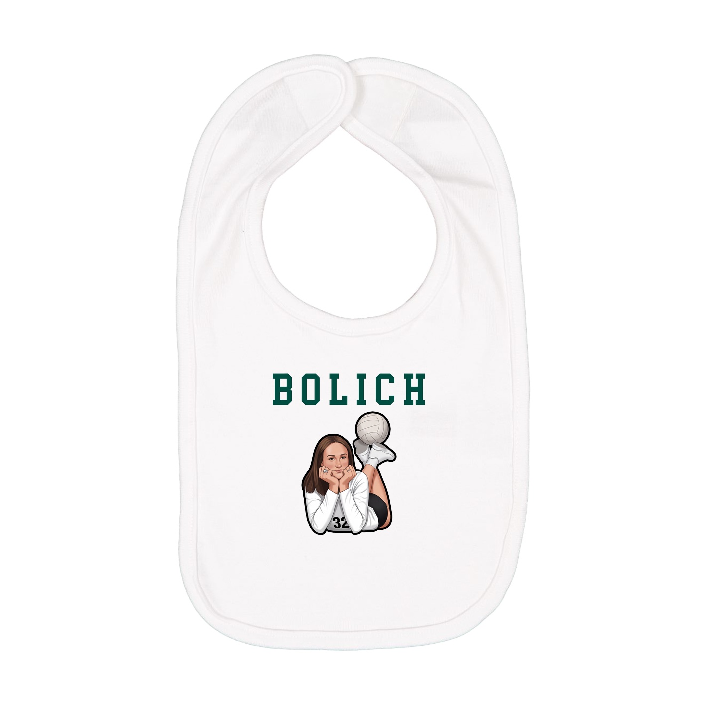Infant Bib — Shirsey in White