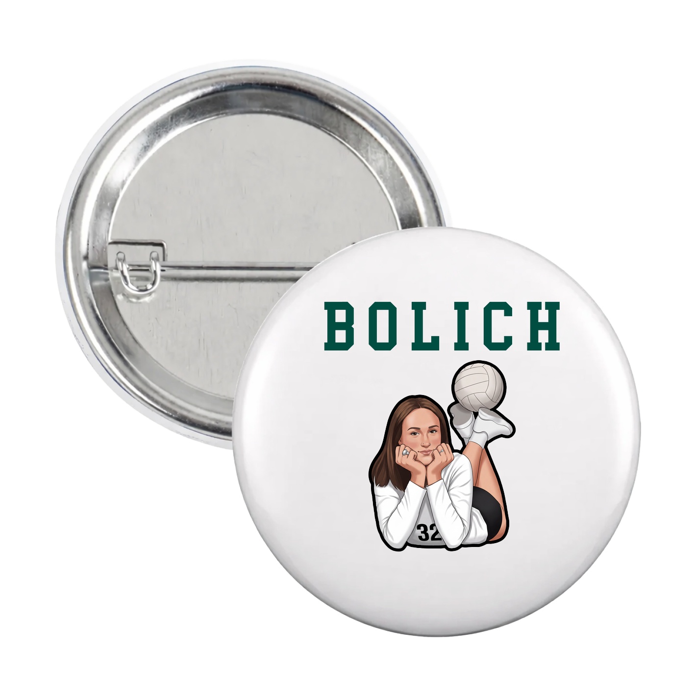 Game Day Button — Shirsey in White