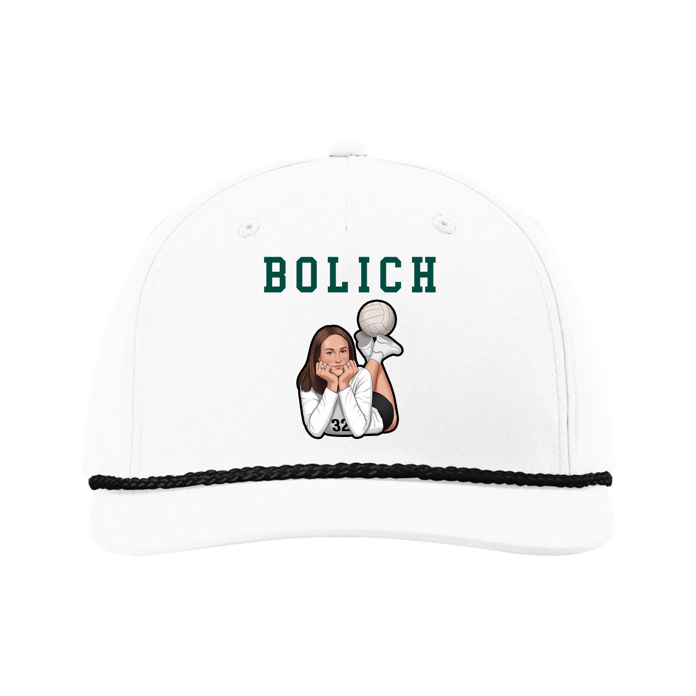 Five-Panel Classic Rope Cap — Shirsey in White