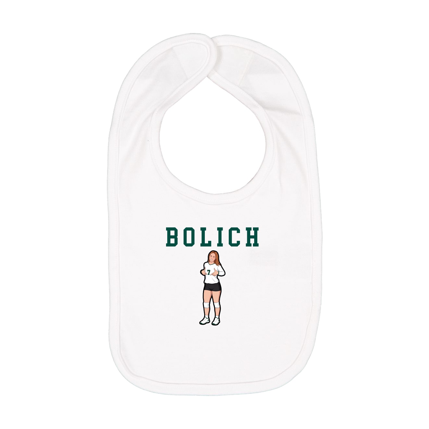 Infant Bib — Shirsey in White