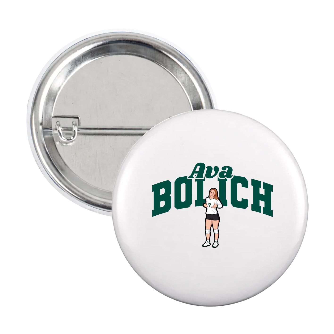 Game Day Button — Signature Arch in White