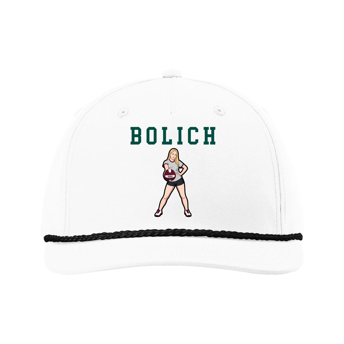 Five-Panel Classic Rope Cap — Shirsey in White