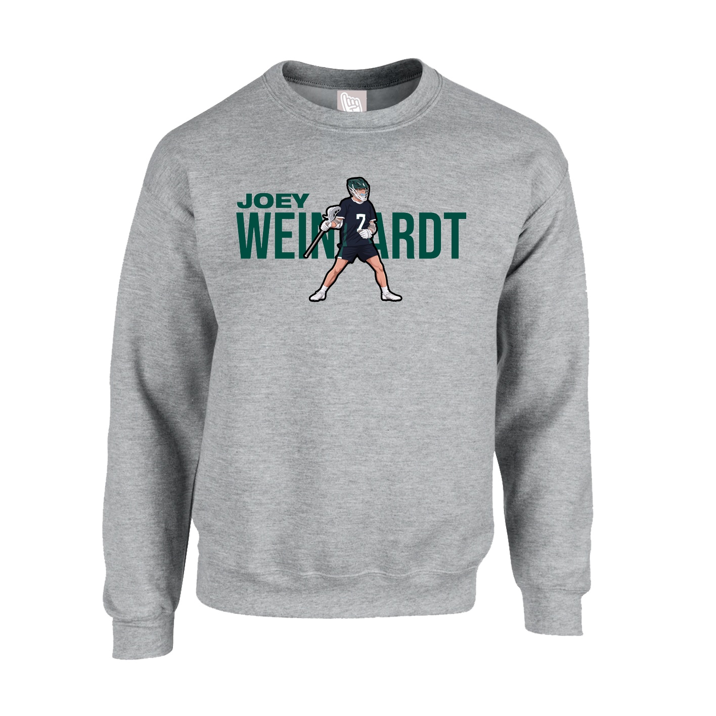 Fleece Crew — Player Name in Grey