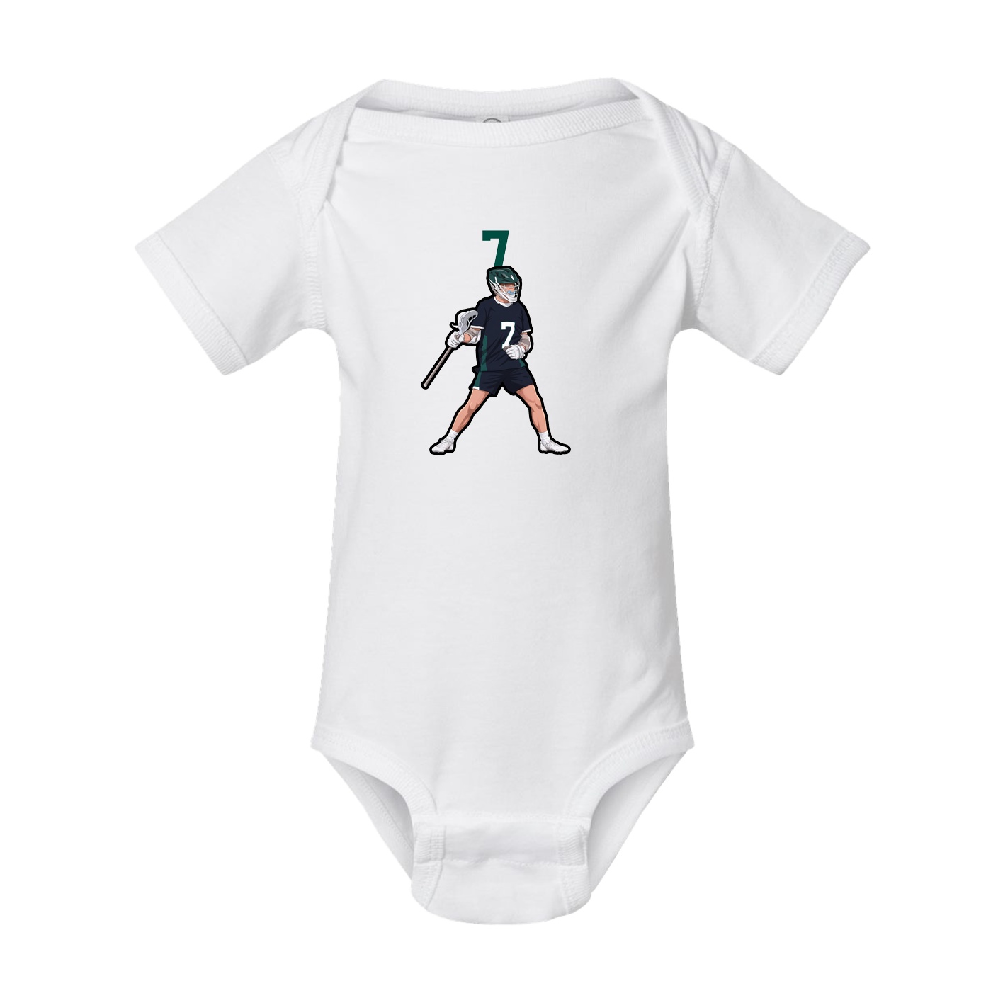 Baby Onesie — Number Top in White