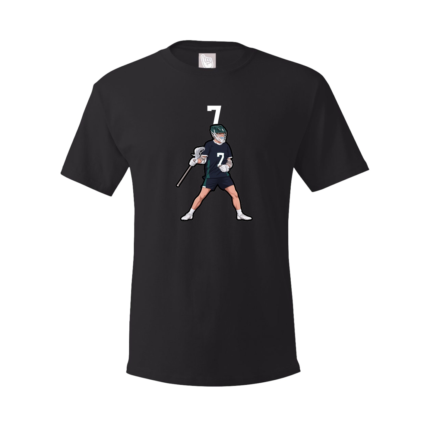 Youth Tee — Number Top in Black