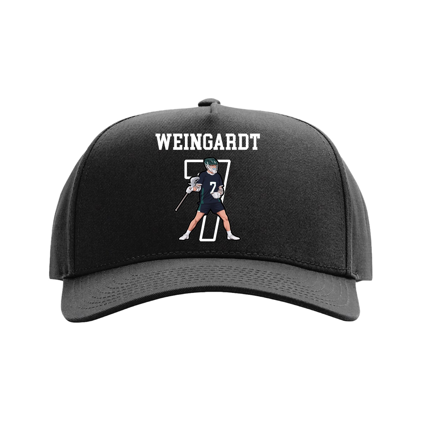 Full Fabric Five-Panel Champ Cap — Shirsey in Black
