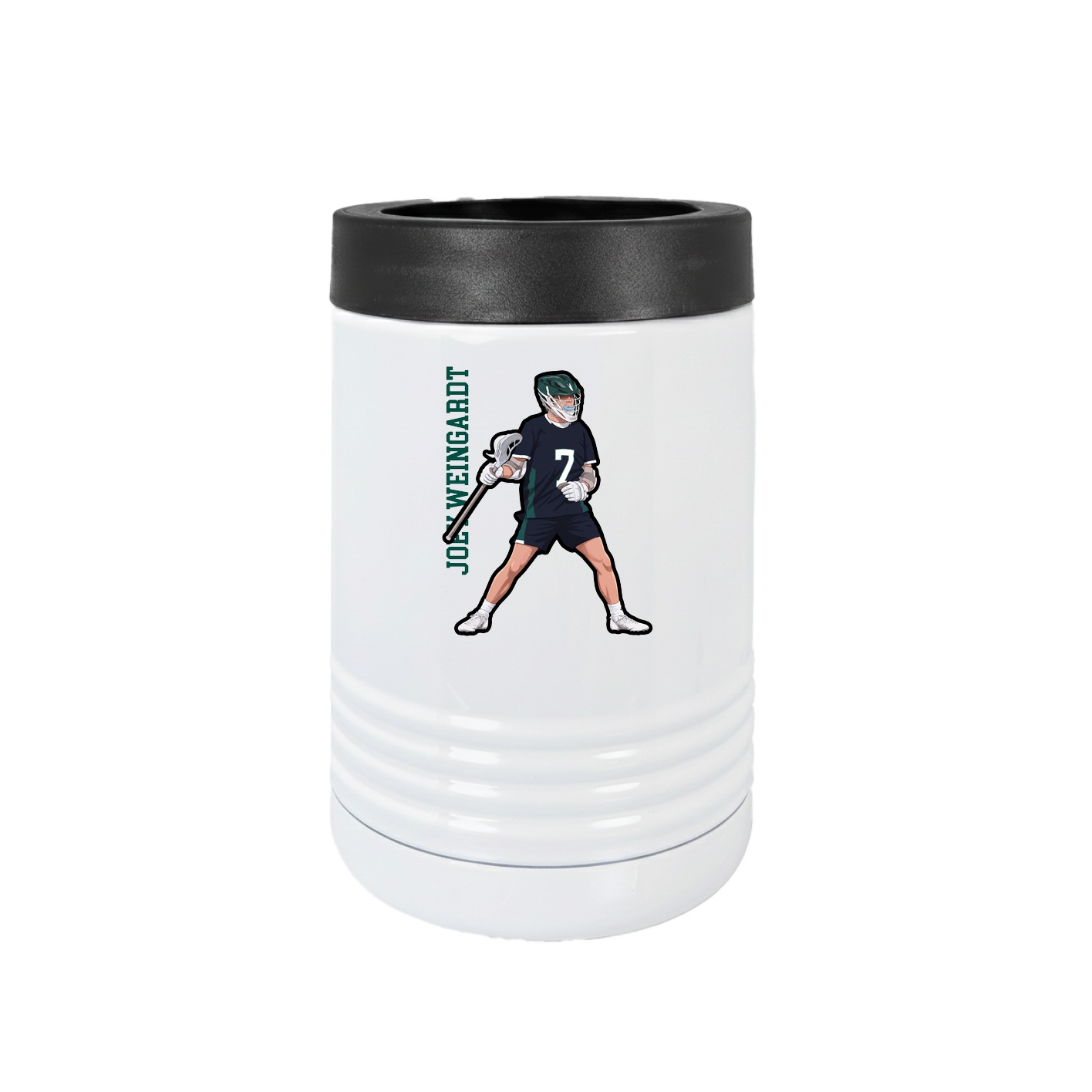 Beverage Holder — Name Vertical in White