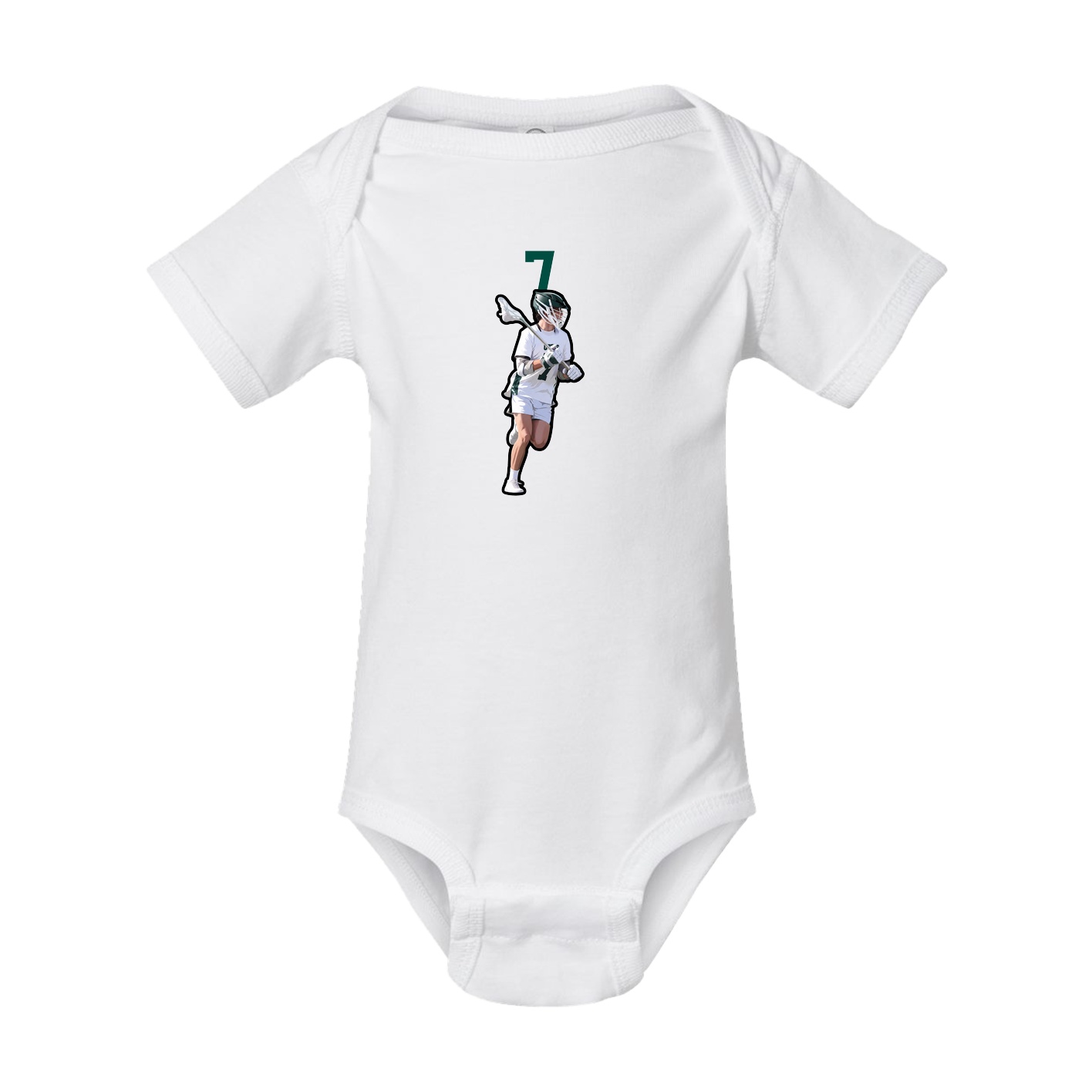 Baby Onesie — Number Top in White