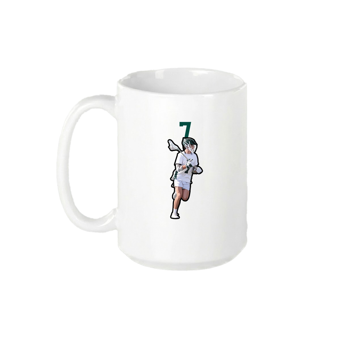 15oz Coffee Mug — Number Top in White